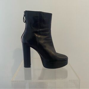 Elegant Black Leather Ankle Boots